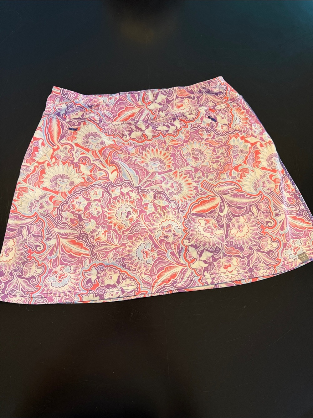 Title Nine Pink & Purple Paisley Mini Skort